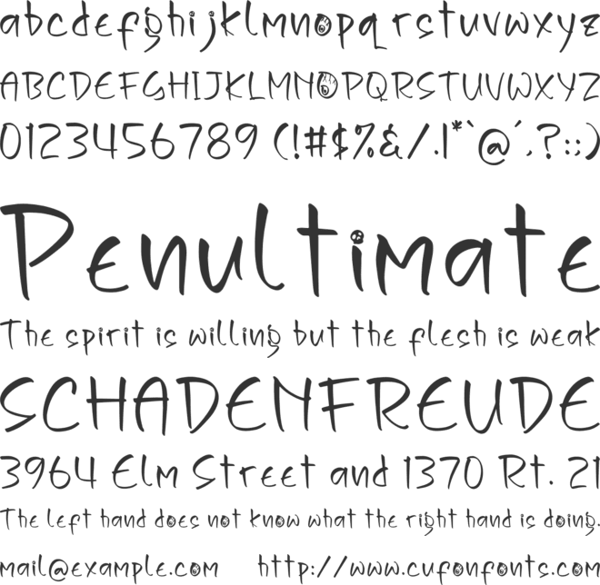 Morfiet font preview