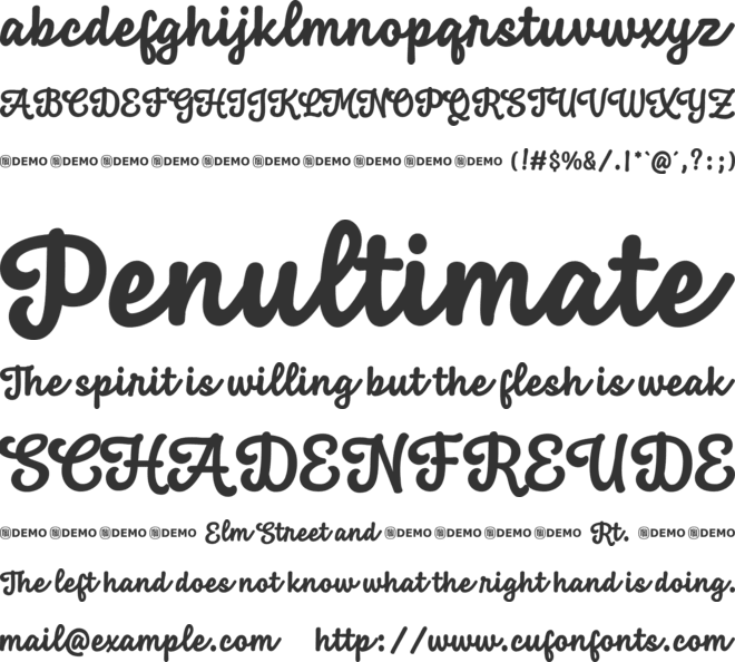 Xerochasy font preview