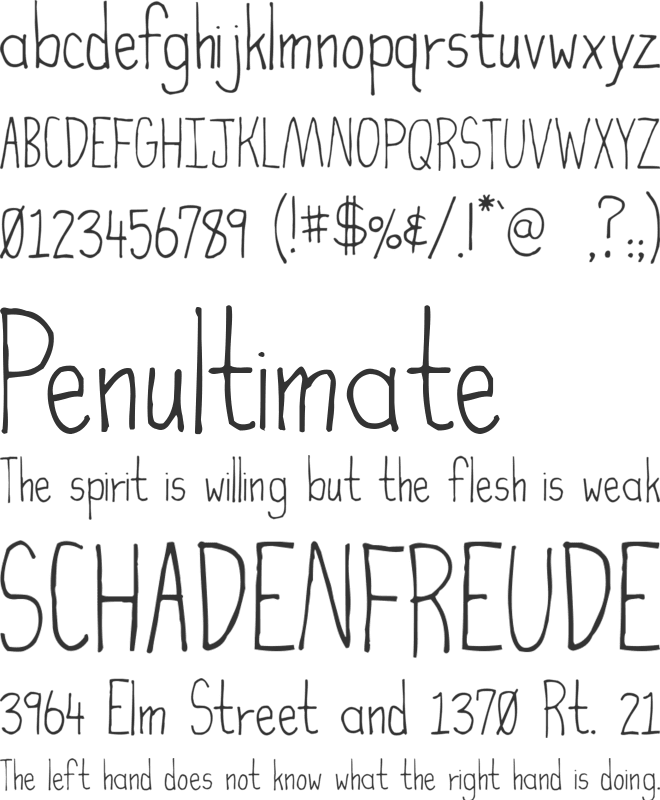 High Fiber font preview