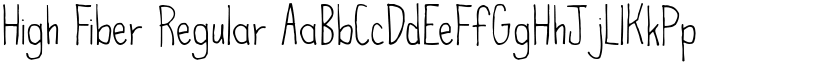 High Fiber Regular font
