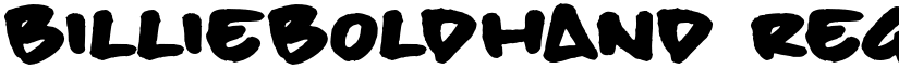 billieBoldHand Regular font