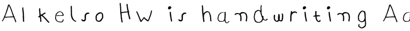 AI kelso HW is handwriting font