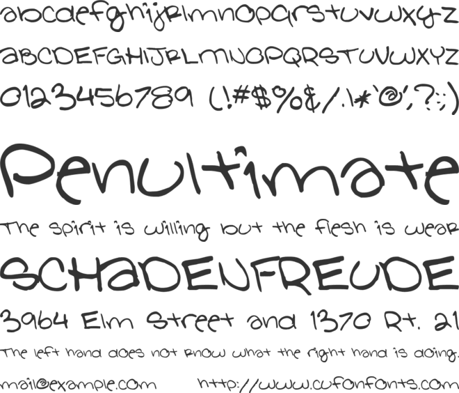 Glathen Girl font preview