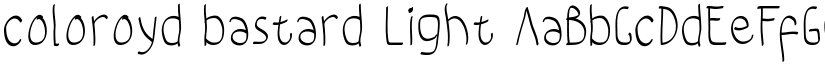 coloroyd bastard Light font