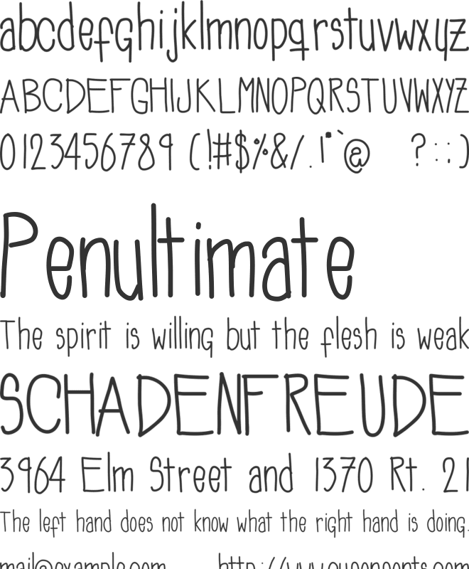 SoozieQs font preview