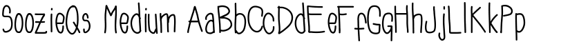 SoozieQs Medium font