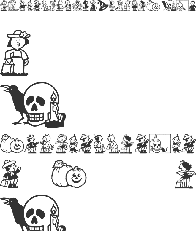 Tricks and Treats font preview