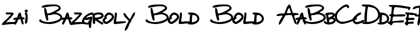 zai Bazgroly Bold Bold font