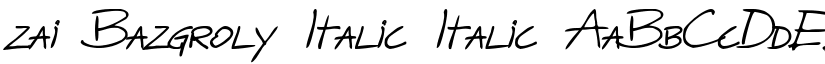 zai Bazgroly Italic Italic font