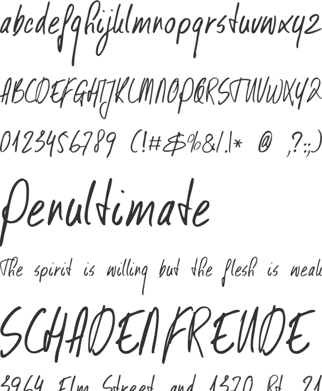 DK Kusukusu font preview
