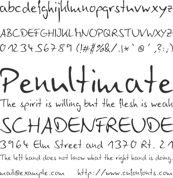 Canadian Penguin font preview