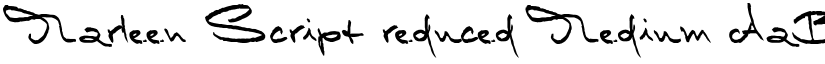 Marleen Script reduced Medium font