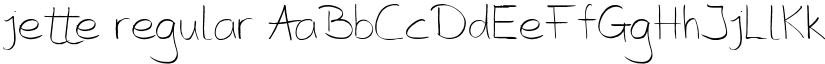 jette regular font