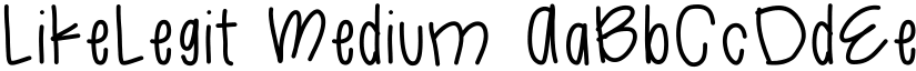 LikeLegit Medium font