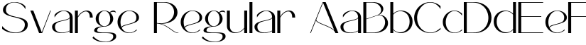 Svarge Regular font