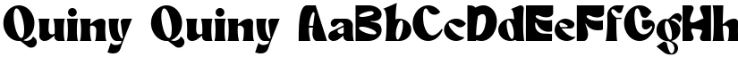 Quiny Quiny font