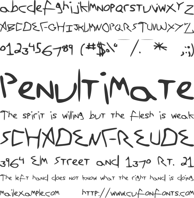 FirstFont font preview