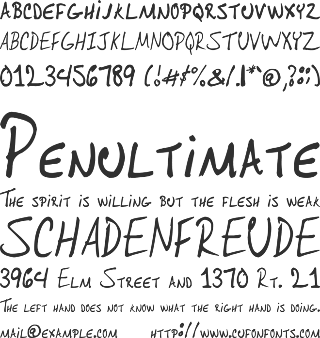 Ohdeesee font preview