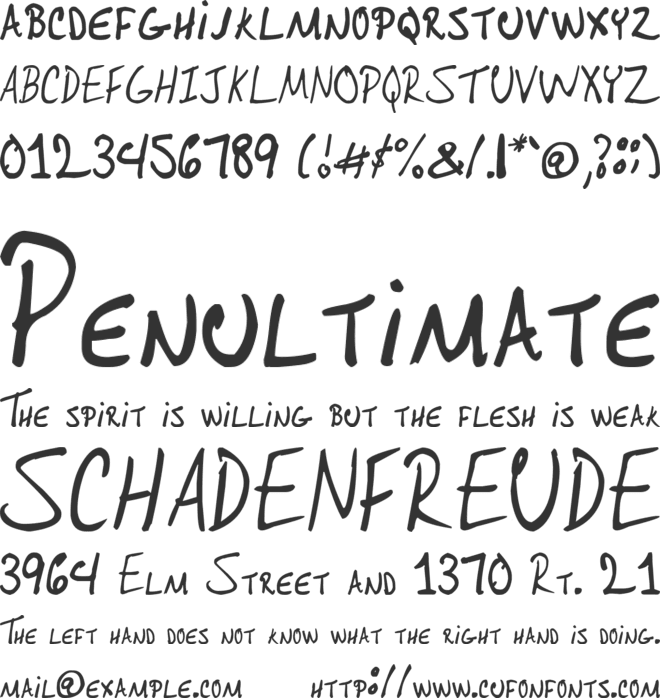 Ohdeesee font preview