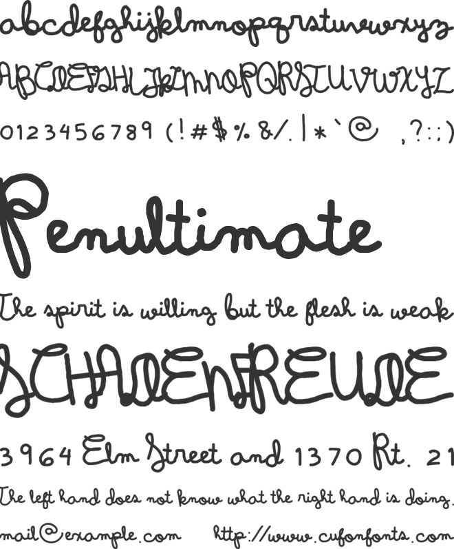 Wintermelon font preview