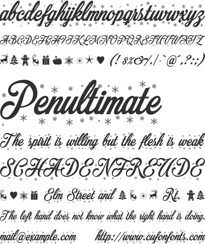 Christmas fonts Collection font preview