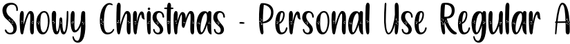 Snowy Christmas - Personal Use Regular font