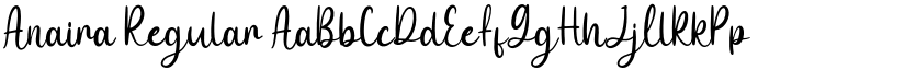 Anaira Regular font
