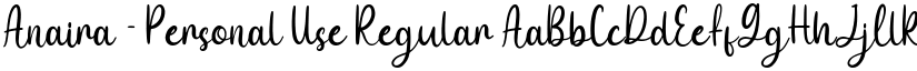 Anaira - Personal Use Regular font