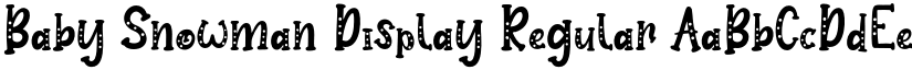 Baby Snowman Display Regular font