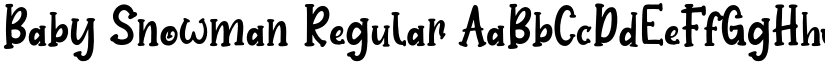 Baby Snowman Regular font