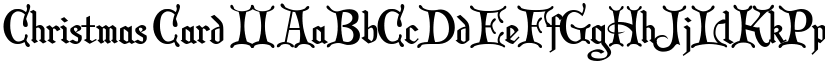 Christmas Card II font