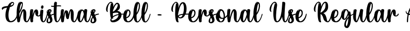 Christmas Bell - Personal Use Regular font