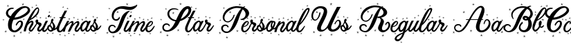 Christmas Time Star Personal Us Regular font