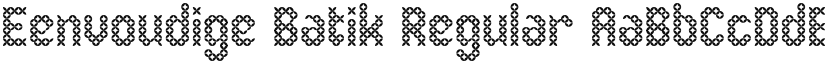 Eenvoudige Batik Regular font