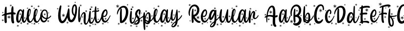 Hallo White Display Regular font