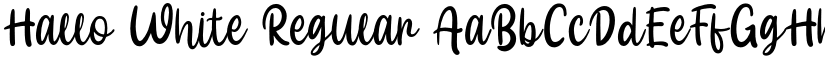 Hallo White Regular font