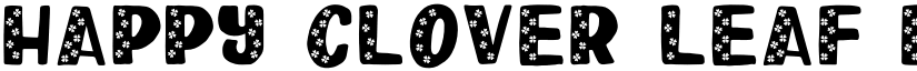 Happy Clover Leaf Display font