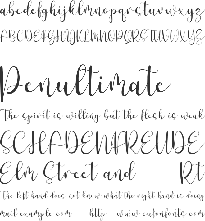 Fivety Miles font preview