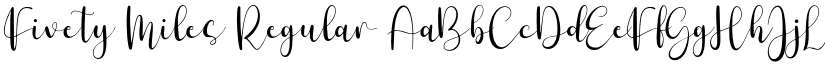 Fivety Miles Regular font