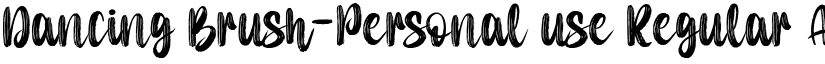 Dancing Brush-Personal use Regular font