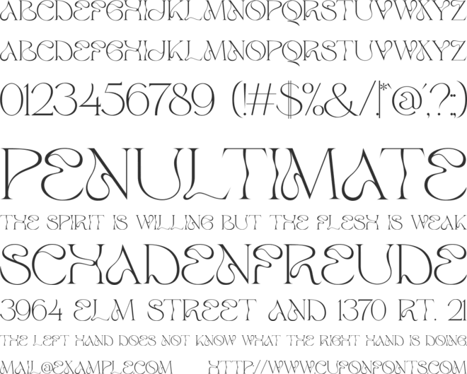 Rabenk font preview