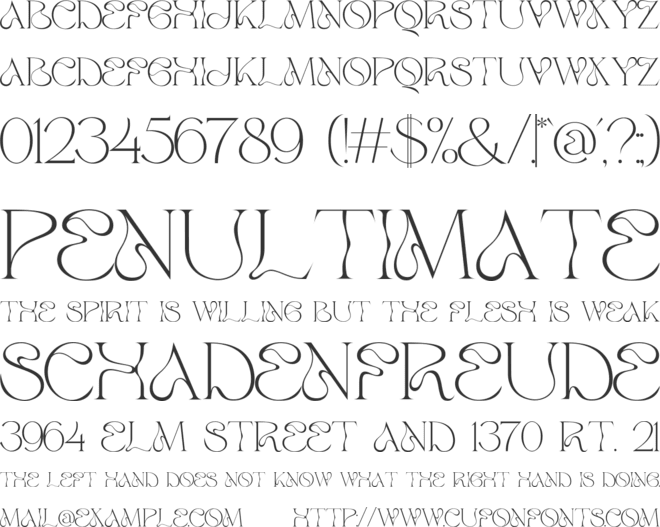Rabenk font preview