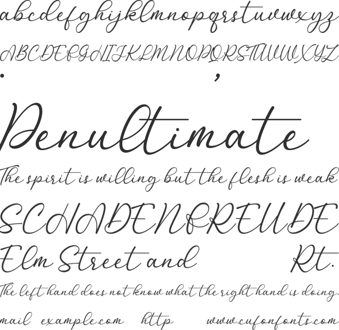 Belagia font preview