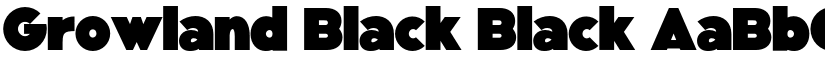 Growland Black Black font