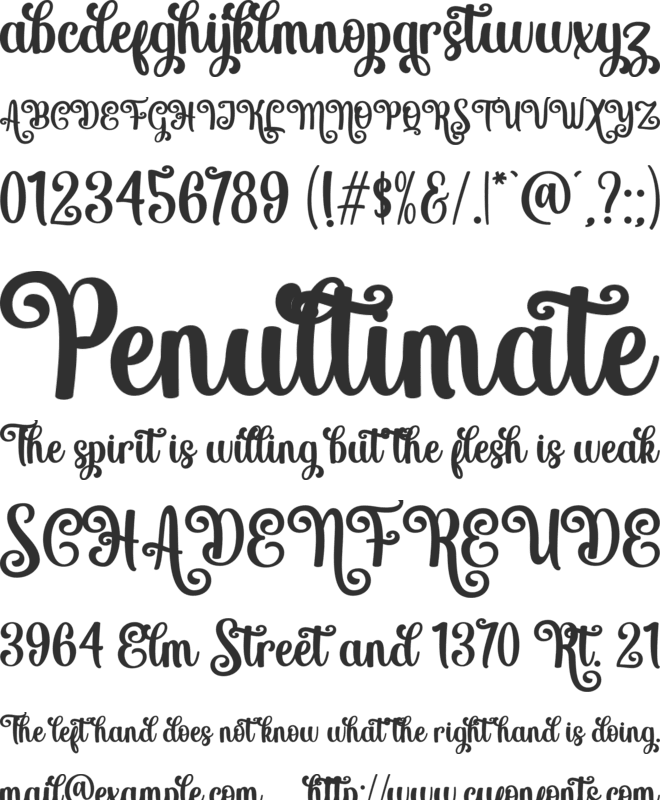 Holymast font preview