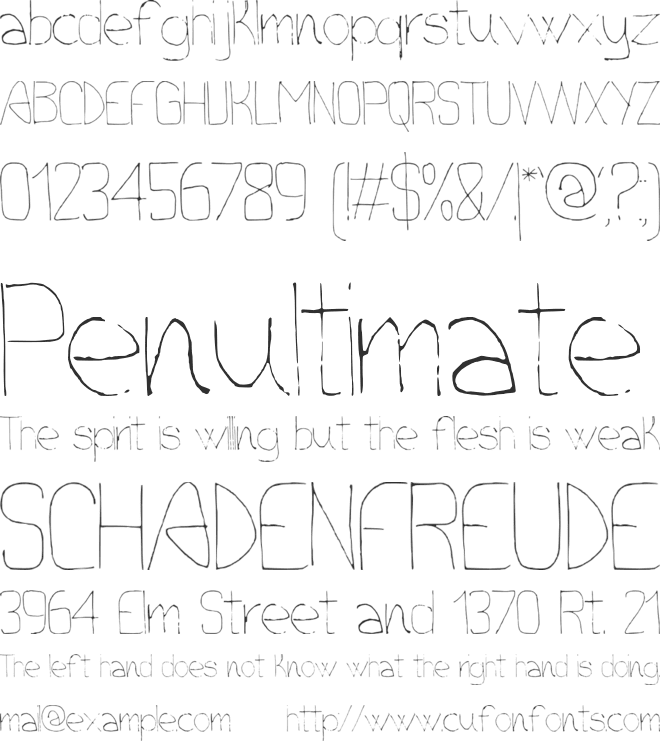 Cinematheque UltraLight font preview