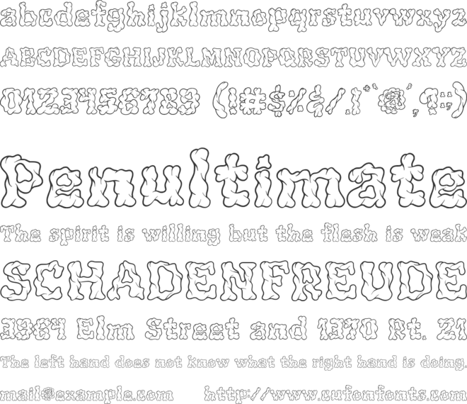 Misty Candy font preview