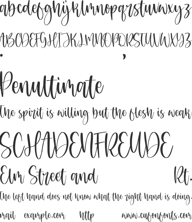 Westerhay font preview