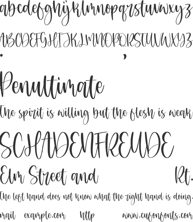 Westerhay font preview