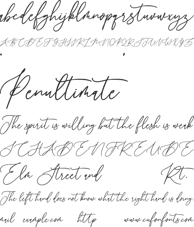 Westany font preview